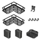 Steel Shower Caddy Bathroom Organizer Rust Proof Corner Shelves