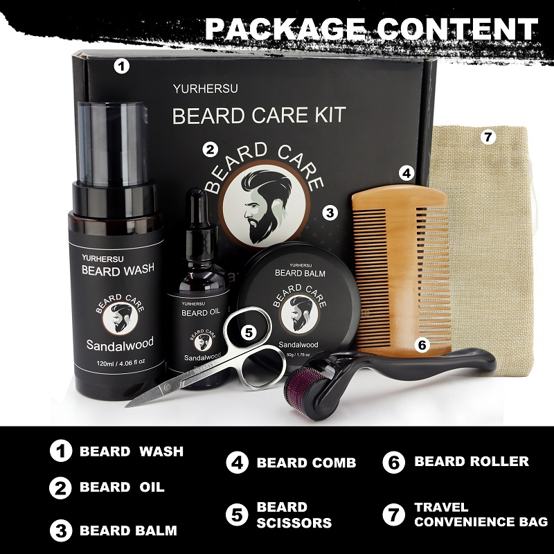 Beard Care Kit for Men Grooming 7 Piece