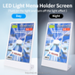 Rechargeable A4 desktop advertising light box
Acrylic Flashing Led Table Menu Restaurant Card
Display Holder Stand