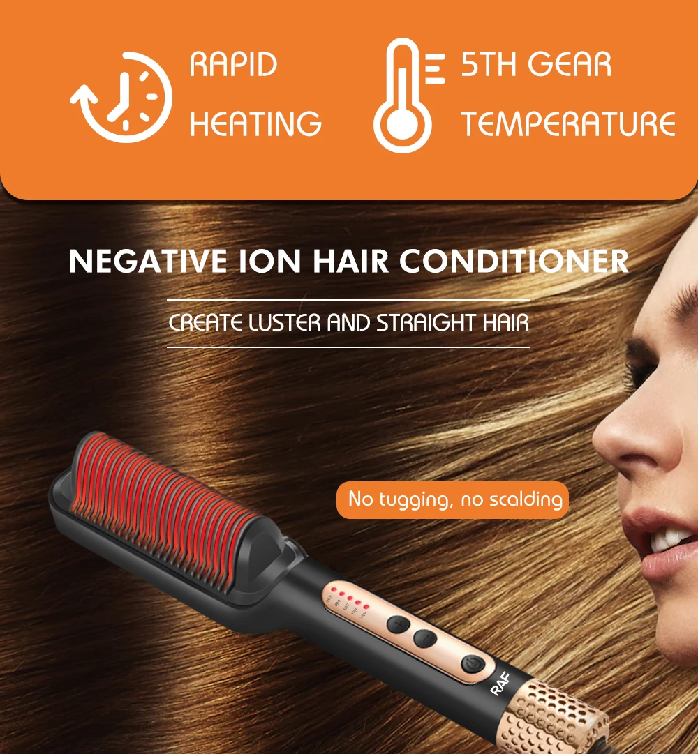 RAF Hair Straightener Brush 45W R412