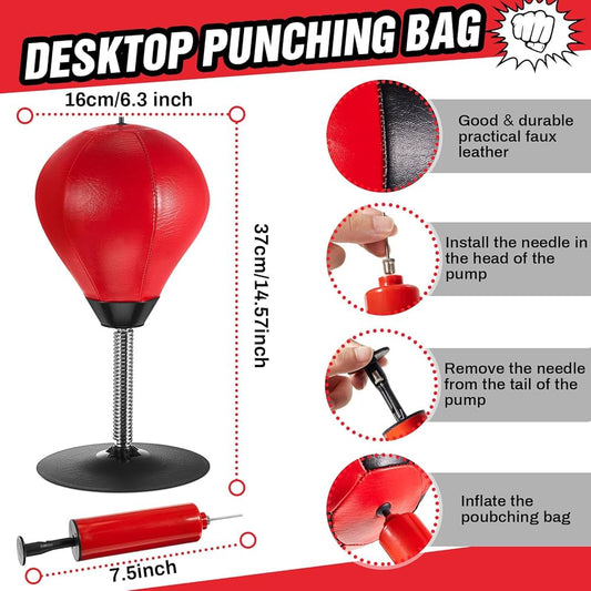 Desktop Punching Bag, [Upgrade, Flexibility] Boxing Bag Speed Balls Boxing High - Black color
