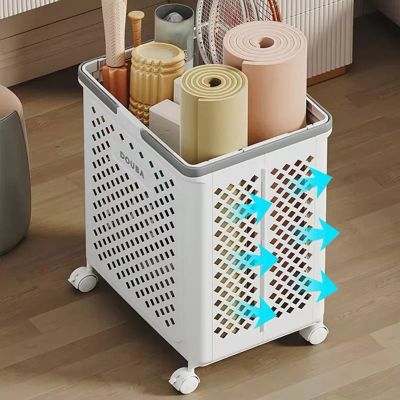 Foldable Rolling Laundry Basket