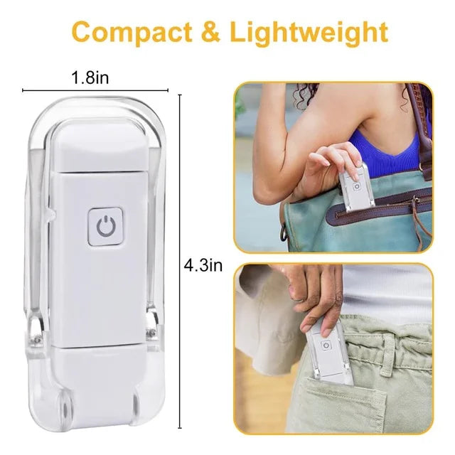 USB Rechargeable Book Light With 3 Levels & Colors