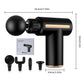 Rechargeable Mini Muscle Massage Gun With 6 Gears And 4 Massage Heads