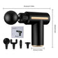 Rechargeable Mini Muscle Massage Gun With 6 Gears And 4 Massage Heads