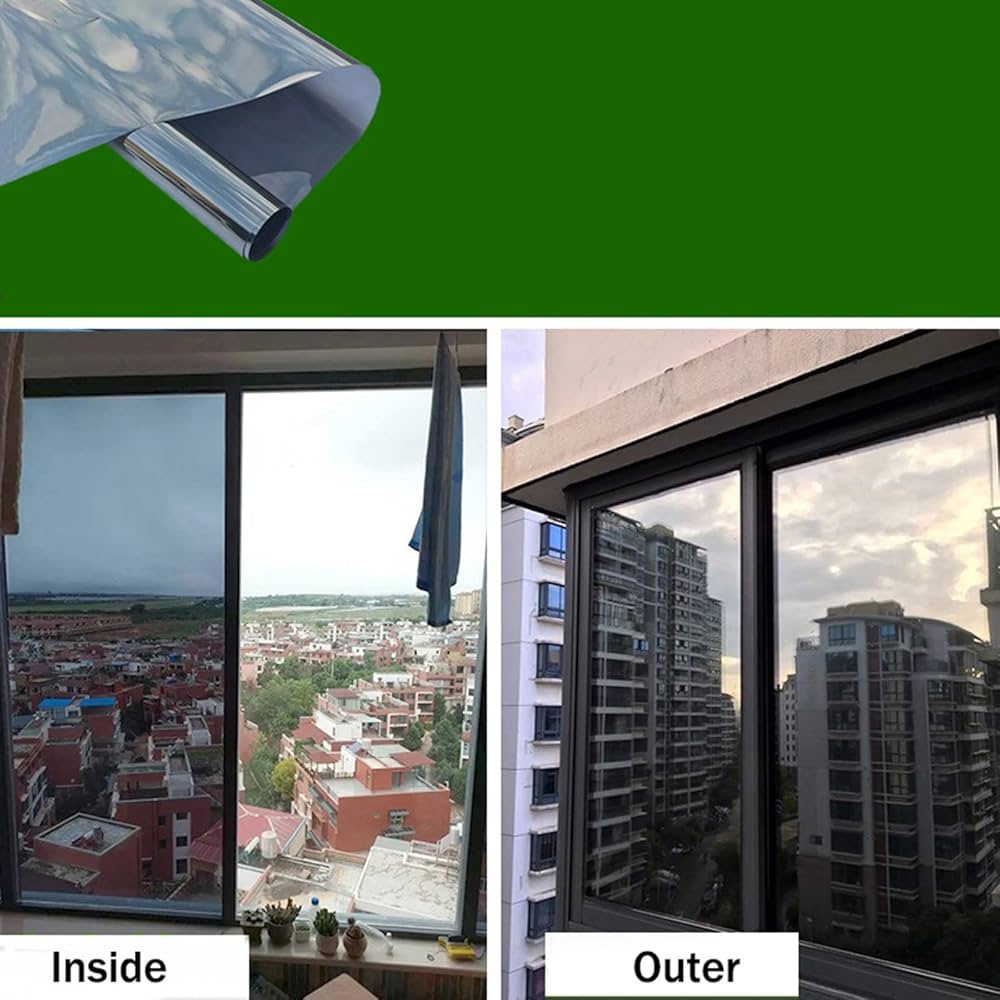 Privacy Window Film Glass Roll Film Sunscreen Glass Sticker Self Adhesive Heat Control 50x100cm