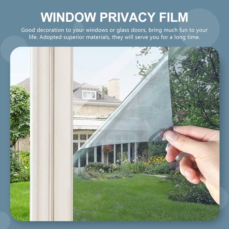 Privacy Window Film Glass Roll Film Sunscreen Glass Sticker Self Adhesive Heat Control 50x100cm