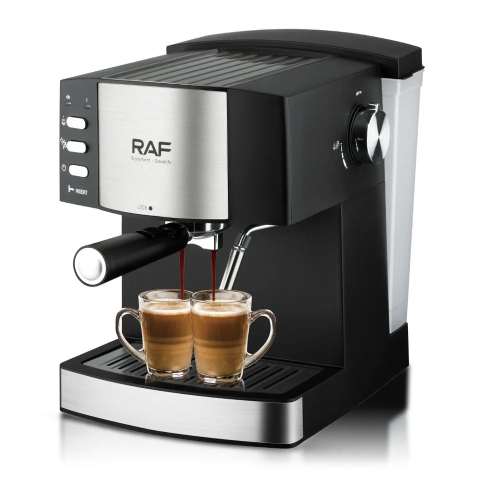 Raf Espresso Coffee Maker 850W Strong Power 1 6L Cafe Machine Steam Foaming Machine R113
