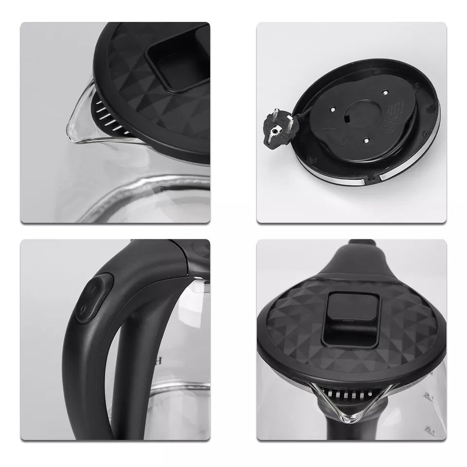 Raf Glass 2 Litre Electric Kettle Heater R7865 R7218