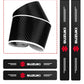 4 Pcs Car Door Logo Stickers Carbon Fiber