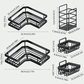 Premium Stainless Steel Corner Shower Organizer (Set of 5)