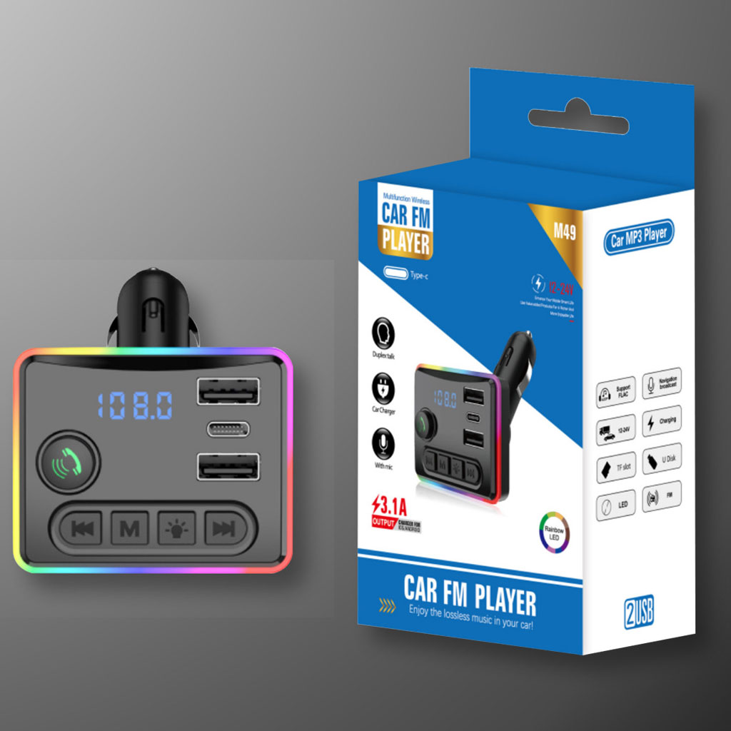 Bluetooth 5.0 car fm transmitter player receiver