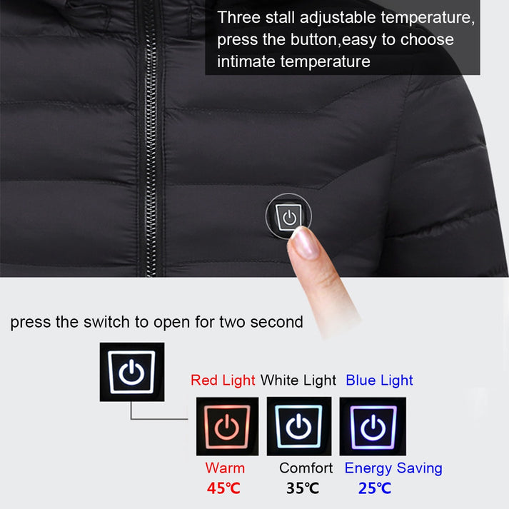 Heating Jacket Outdoor Coat USB Electric Heated Jackets