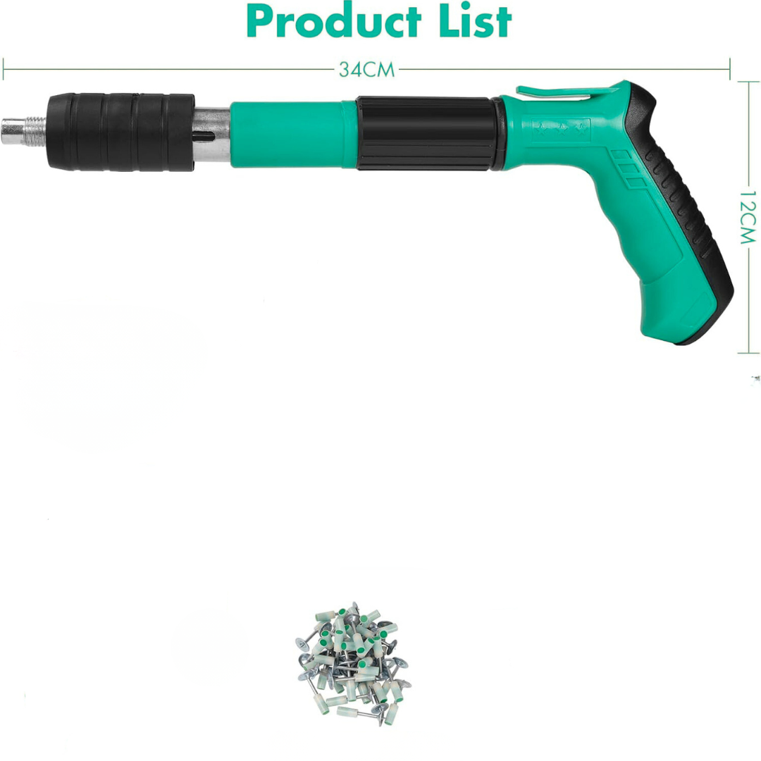 Nail Gun with Round Nail with Gloves Keys for Glasses Ear Plugs