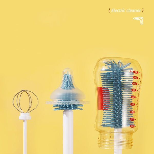Electric Silicone Baby Bottle Cleaner Brush Set