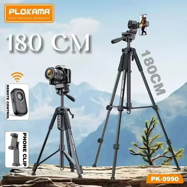 PLOKAMA Professional Tripod Stand for Camera and Mobile Phones  PK9990