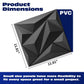 PVC 3D Black Or White Diamond Wall Panels