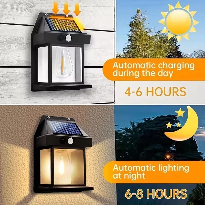 Smart Solar Wall Lights – Wireless Outdoor LED with Motion Sensor & 3 Lighting Modes