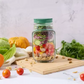 Portable Salad Pod,Leakproof Plastic Salad Container with Side-opening Cover