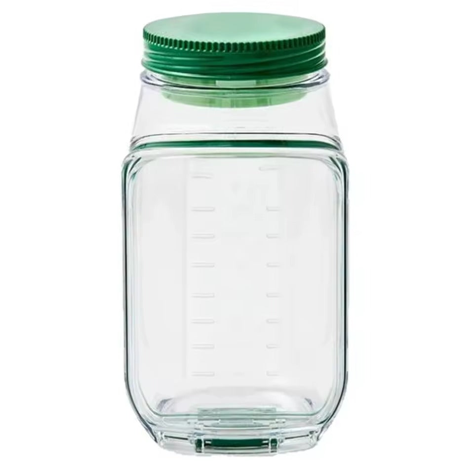 Portable Salad Pod,Leakproof Plastic Salad Container with Side-opening Cover