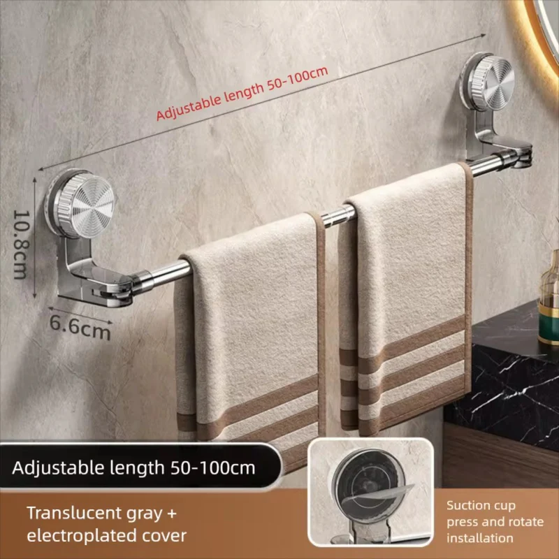 Rotating Retractable Suction Hook Bathroom Hanger Organiser