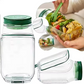 Portable Salad Pod,Leakproof Plastic Salad Container with Side-opening Cover