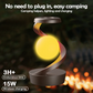 360 Floating RGB Light – Rotating Magnetic Table Lamp with Wireless Charger - Black color