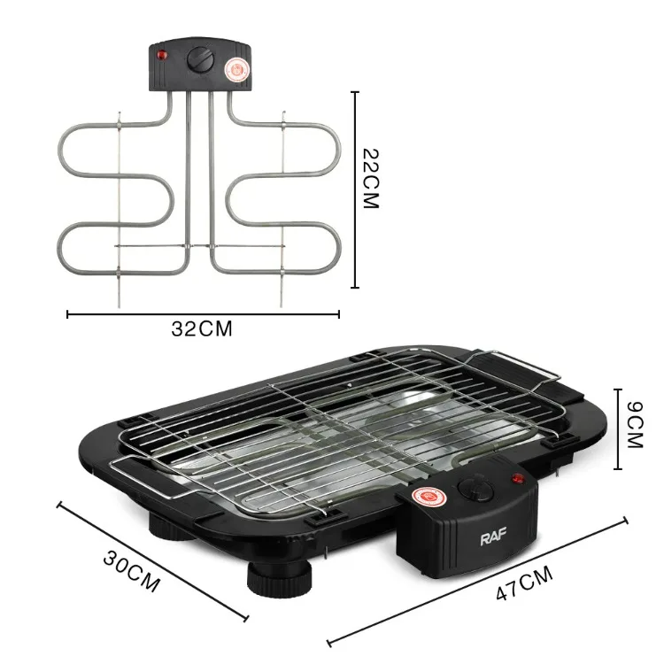 RAF Electric Barbecue Grill R5301 - 2000W Indoor/Outdoor Grill Machine