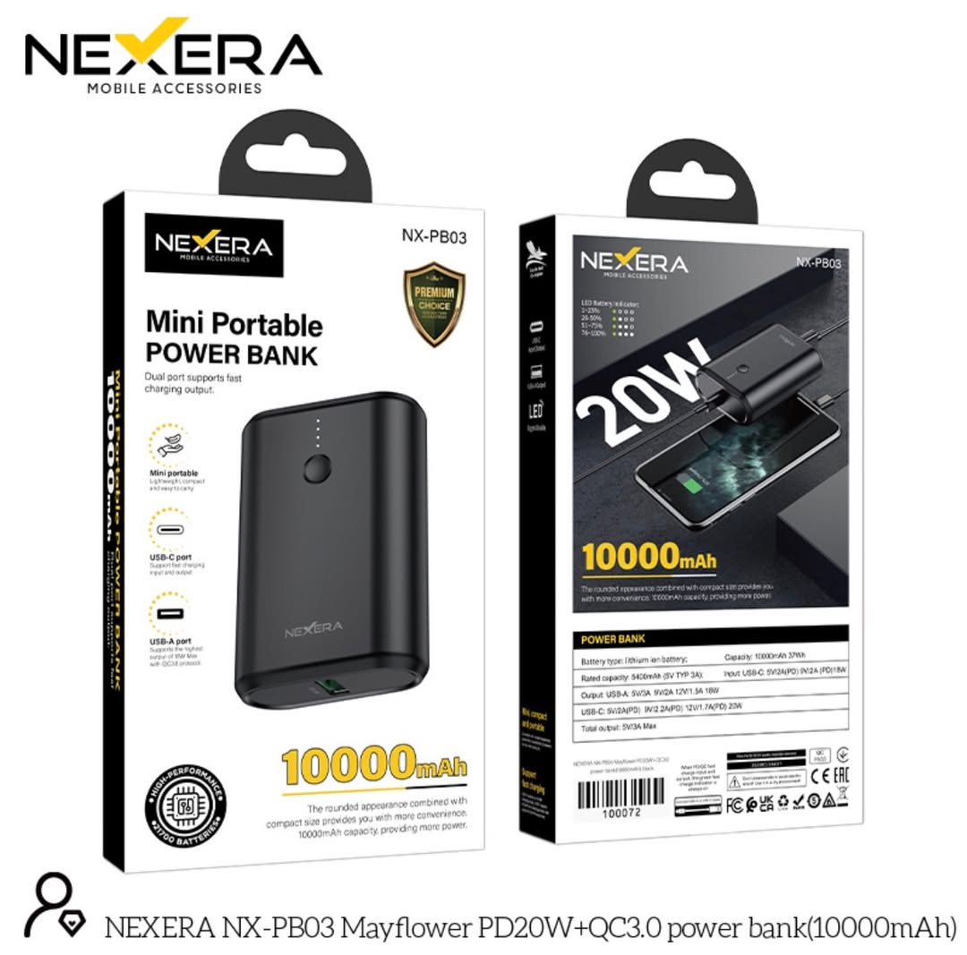 Mini Portable Power Bank 10000MAH NX-PB03