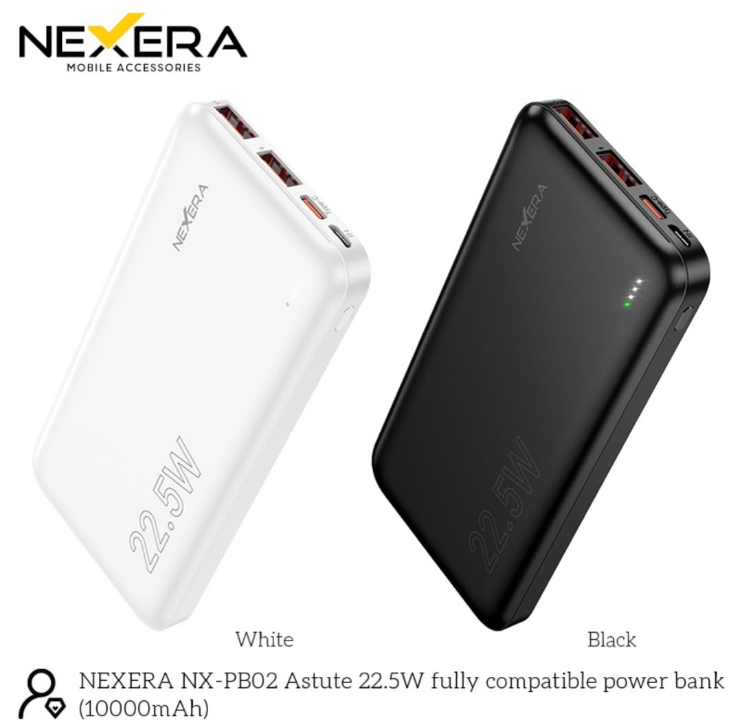 10000mah 22.5W Thin Power Bank With LED Lighting NX-PB02