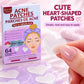 Heart-Shaped Hydrocolloid Acne Patches with Salicylic Acid – 64 Pieces