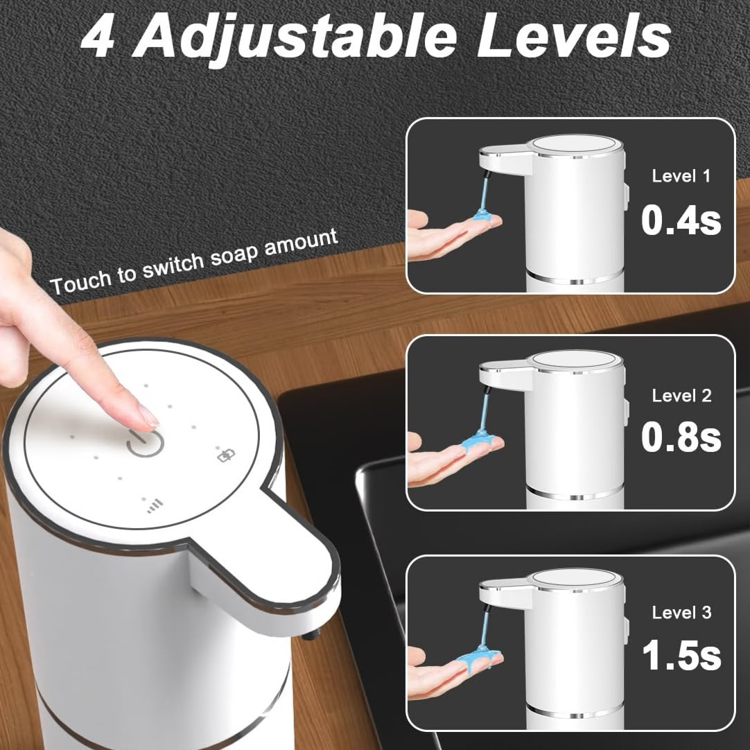 USB C Rechargeable Soap Dispenser, Wall Mounted