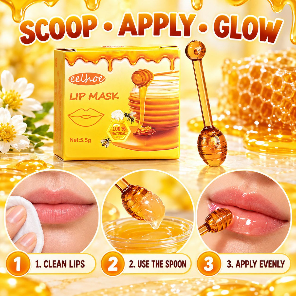 Honey Lip Mask – Moisturizing Care for Soft, Smooth Lips | 5.5g