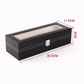 Watch Organizer 6 slot and Accessories Premium Leather and Clear Cover Gift
