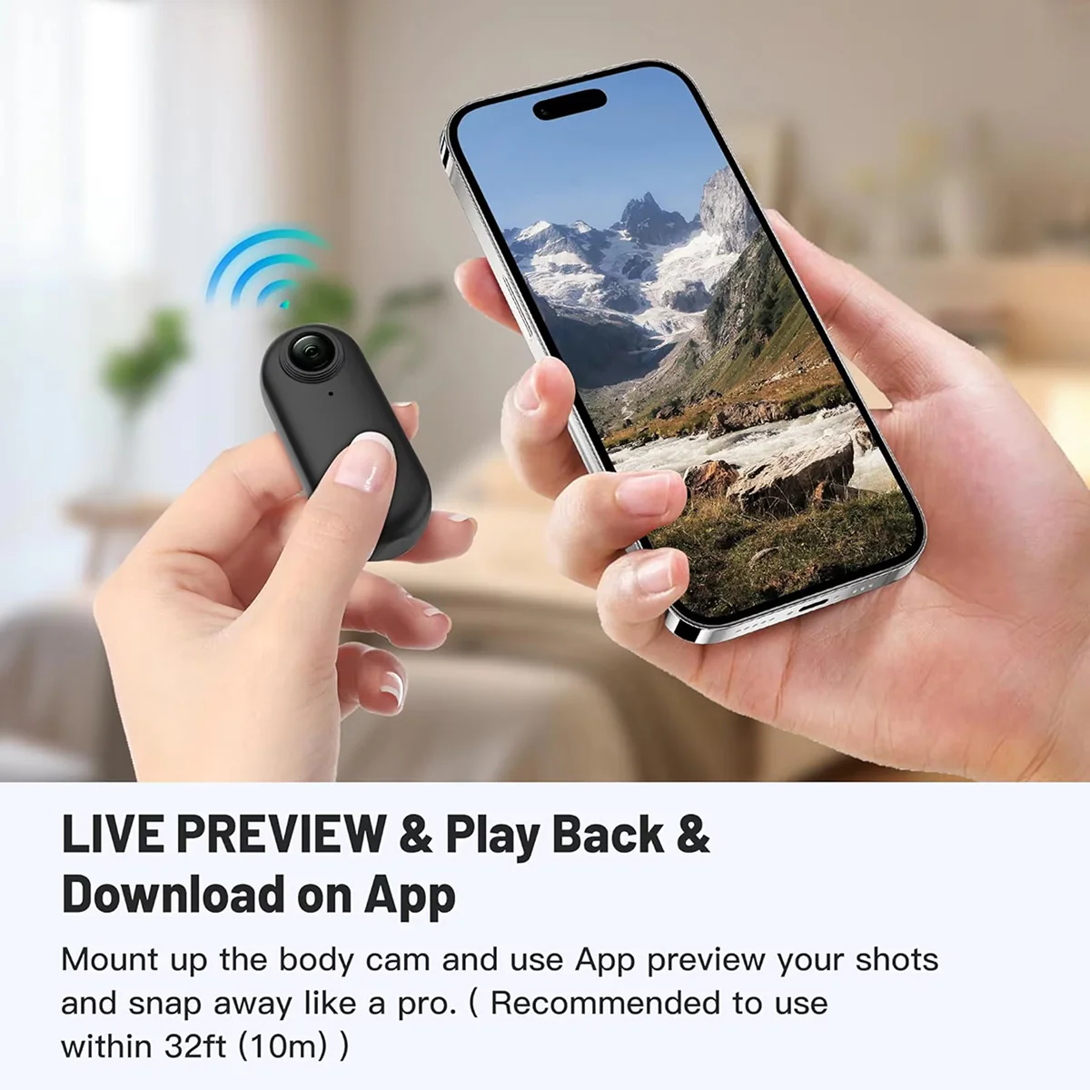 Mini Camera HD Wi-Fi Action Camera  – Hands-Free POV Recording