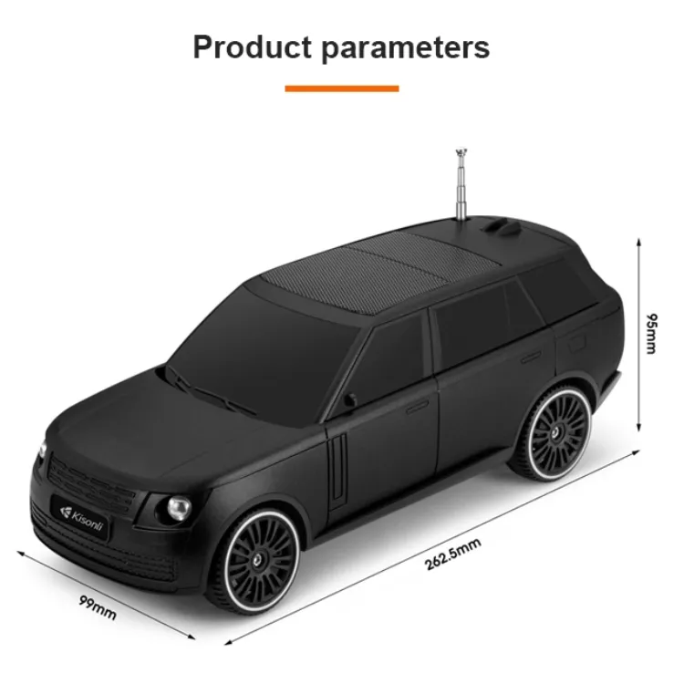 Kisonli  Bluetooth Speaker Car Model Speaker with Solar Charging Function Wireless Speaker