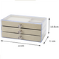 Clear Acrylic Jewelry Organizer Box With 3 Drawers