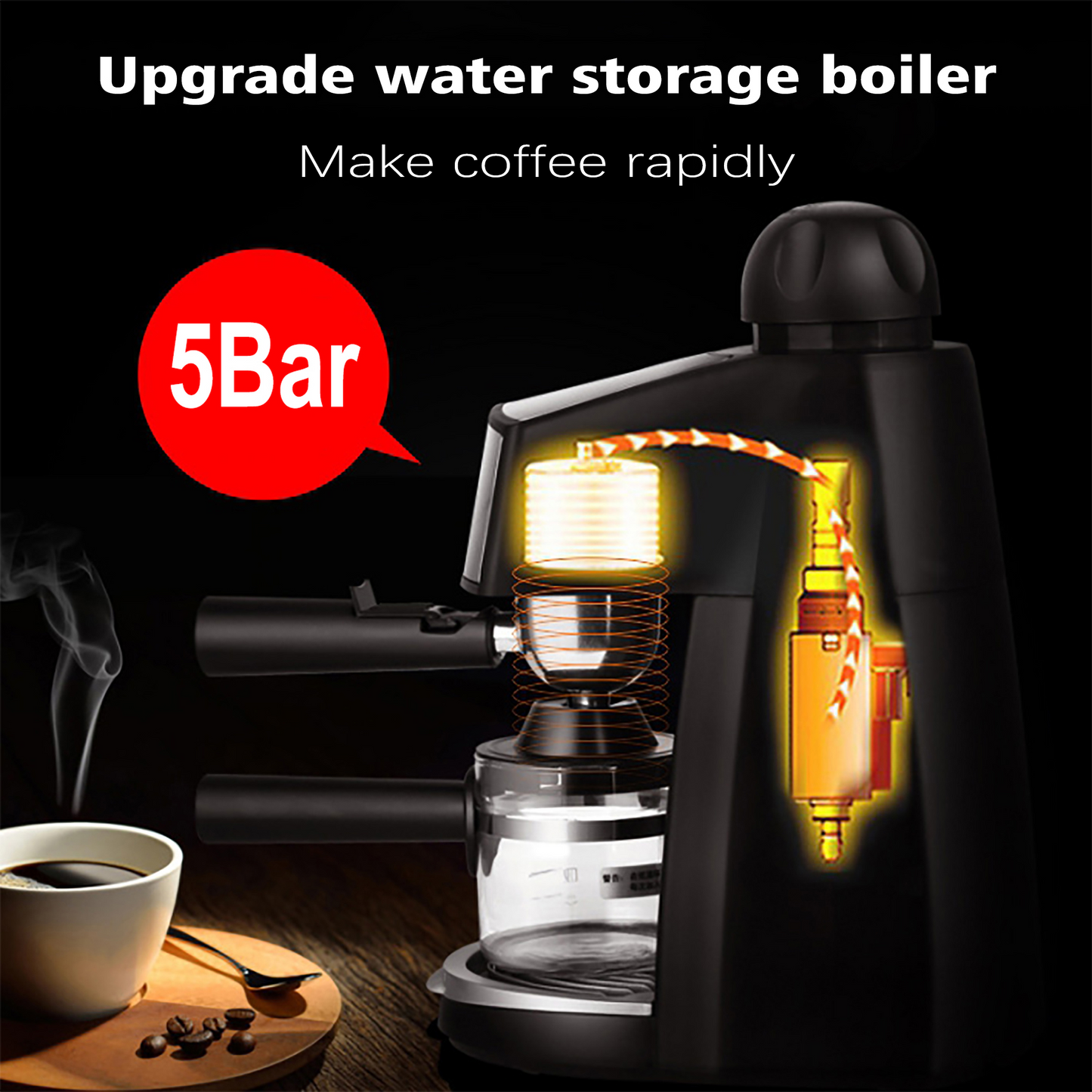 SONIFER Coffee Machine Cappuccino Espresso Coffee Maker 800W SF-3534