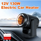 130W 12V Car Heater Fast Heating Windshield Defroster Demister Electric Fan Heater for Cars SUV Truck & Trailer - Black