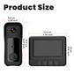 Visual smart doorbell with 4.3-inch color display, 0.3 megapixel camera for home security X8