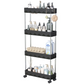 4 Tier Slim Rolling Storage Cart, Bathroom Storage Organizer, AS-23
