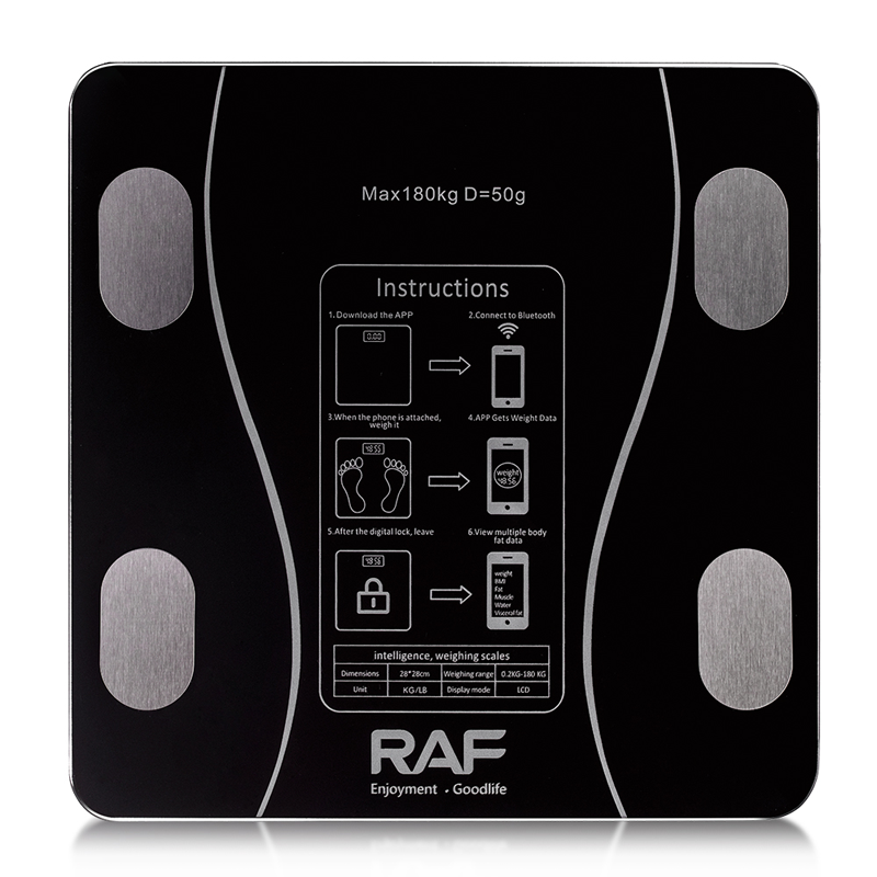 RAF Electronic Floor Scale, Maximum 180 kg R10034