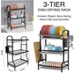 3-Layer Stainless Steel Dish Rack with Detachable Drainboard & Cutlery Holder
