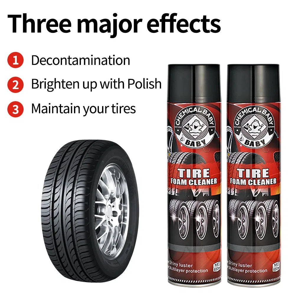 Car Wheel and Tire Cleaning Foam Multi-Functional Tire Shining Aerosol Spray