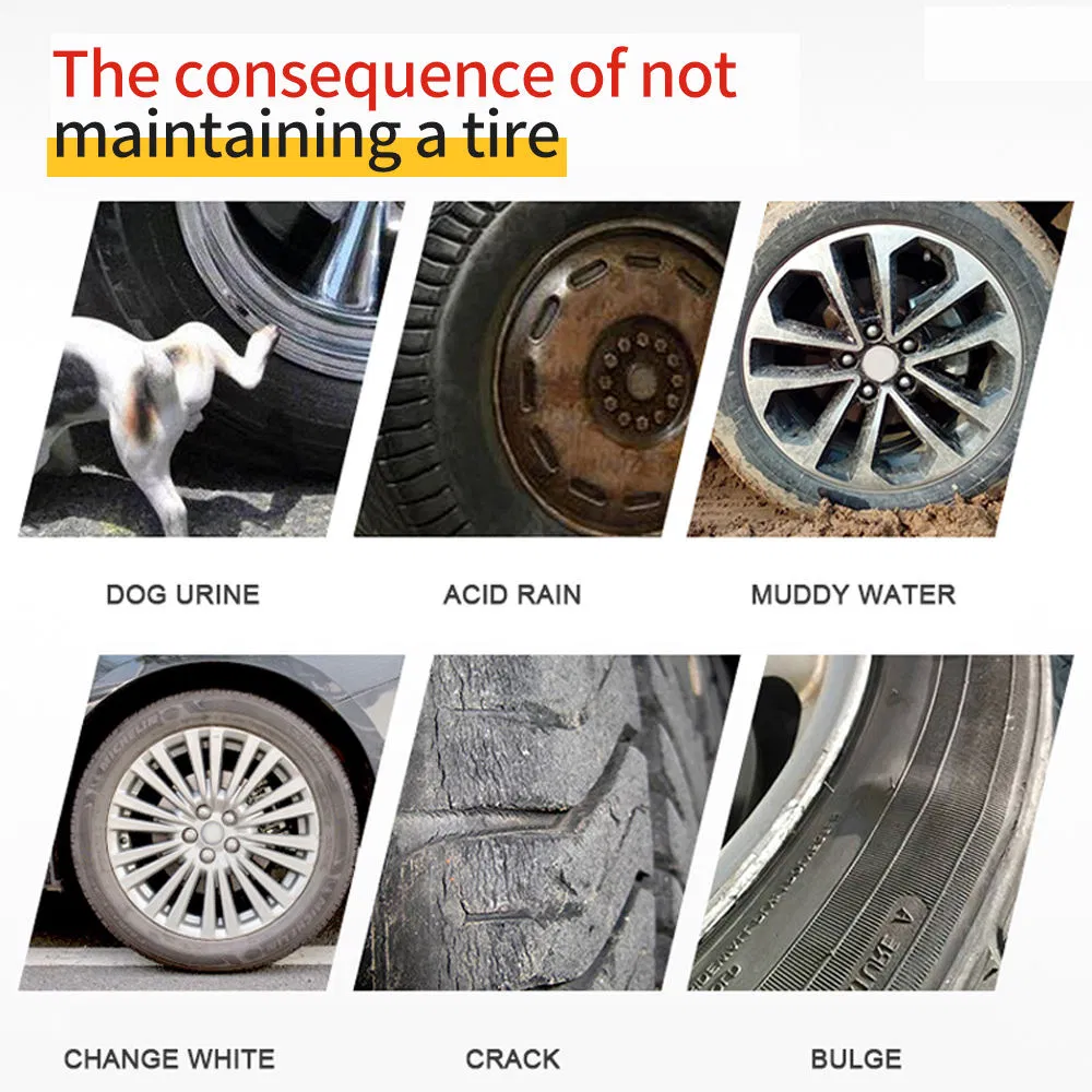Car Wheel and Tire Cleaning Foam Multi-Functional Tire Shining Aerosol Spray