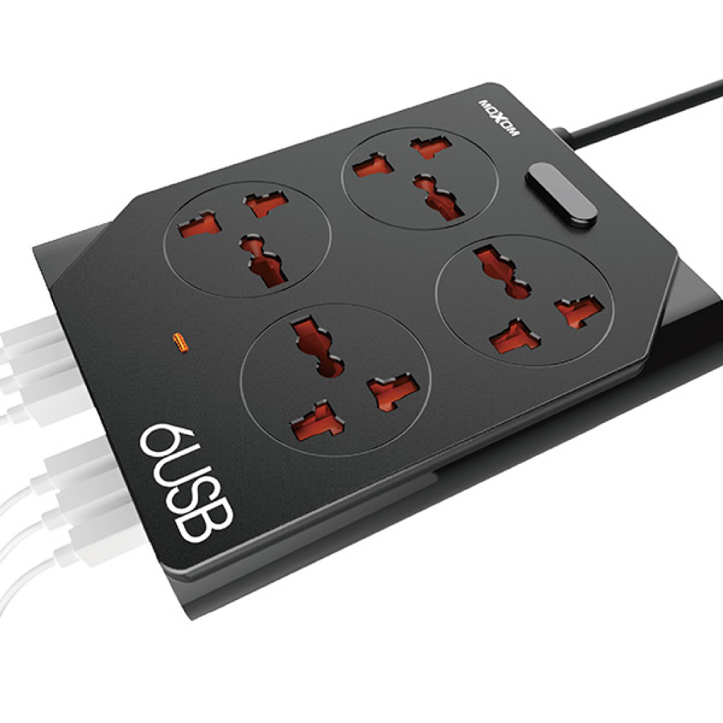 Moxom 4 Power Socket with 6 USB ports for fast charging KH-63Y