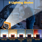 The IP66 rechargeable work light has adjustable LED lighting for outdoor use during camping, emergencies, and car repairs.