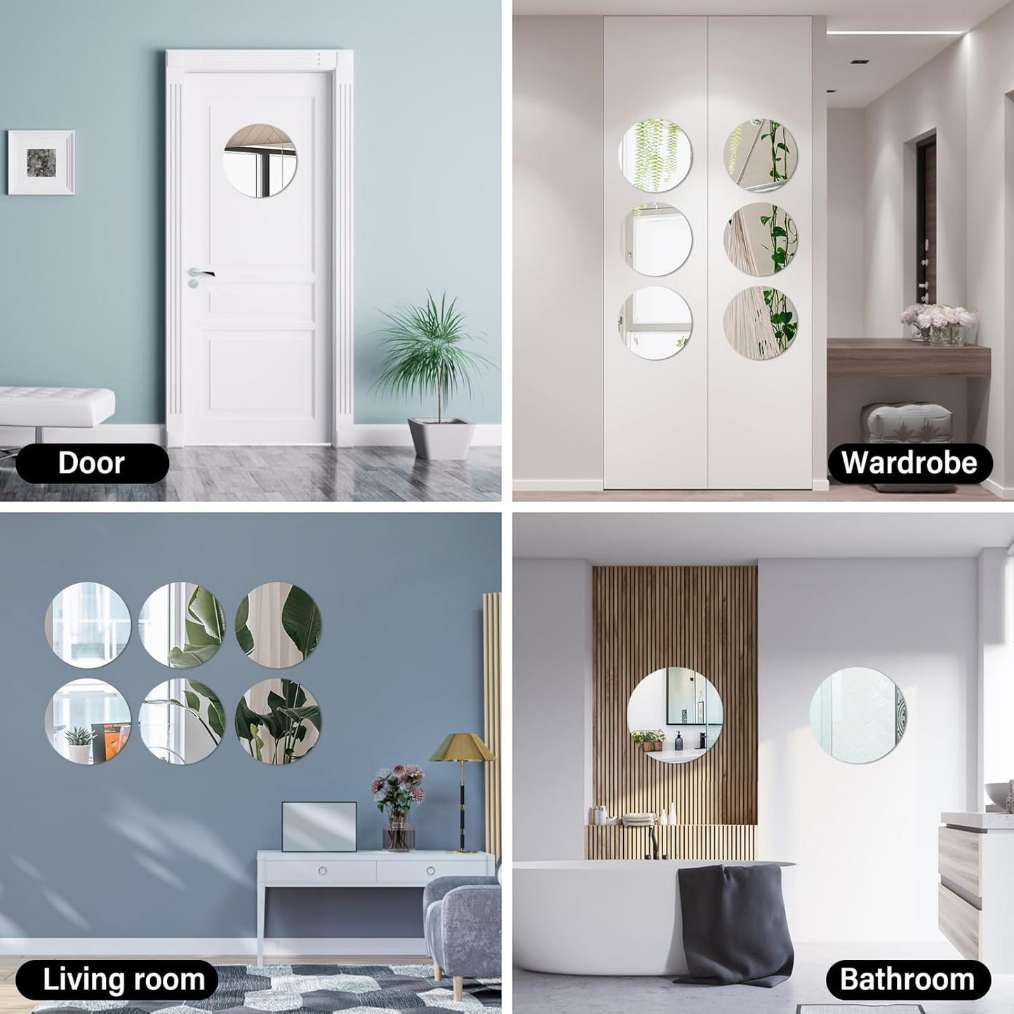 Acrylic Mirrors Self Adhesive Non Glass Mirror 30*40 cm