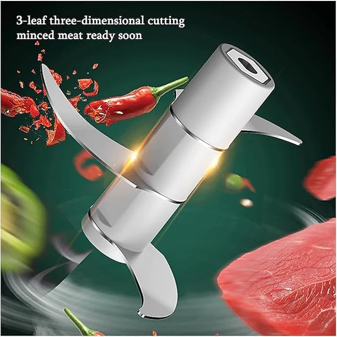 Mini Electric Garlic Chopper – USB Charging, Sharp Stainless Steel Blades