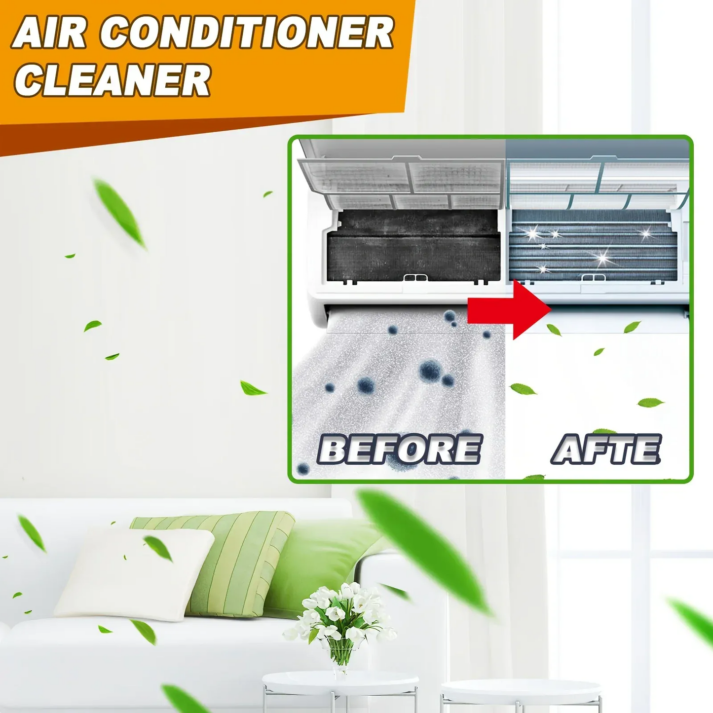 ROCKIYA 2in1 Air Conditioner Cleaning & Disinfection Spray – 500ml